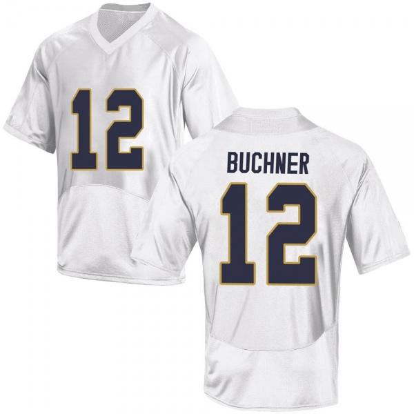 Tyler Buchner Notre Dame Fighting Irish NCAA Men's #12 White Game College Stitched Football Jersey XSP6255ZF